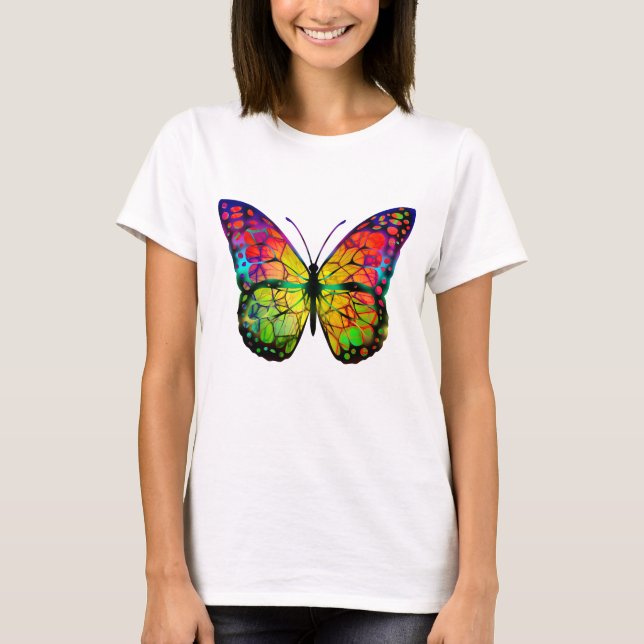 T-SHIRT PAPILLON ABSTRAIT (Devant)