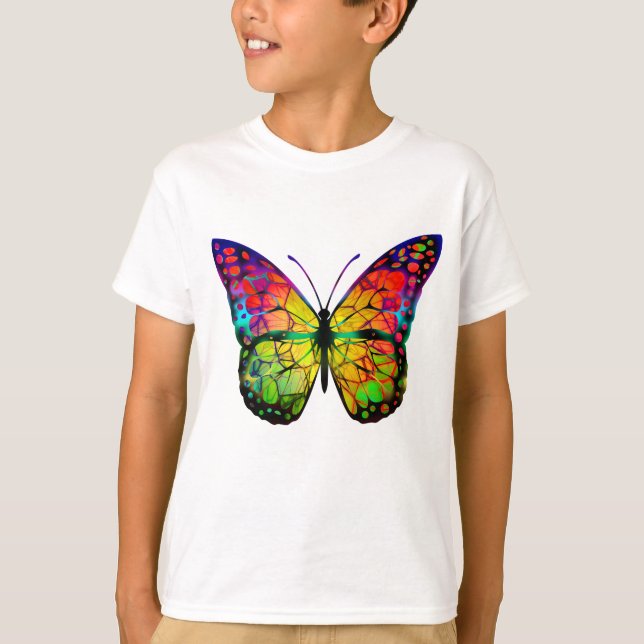 T-SHIRT PAPILLON ABSTRAIT (Devant)