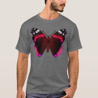 Papillon amiral couleur rouge