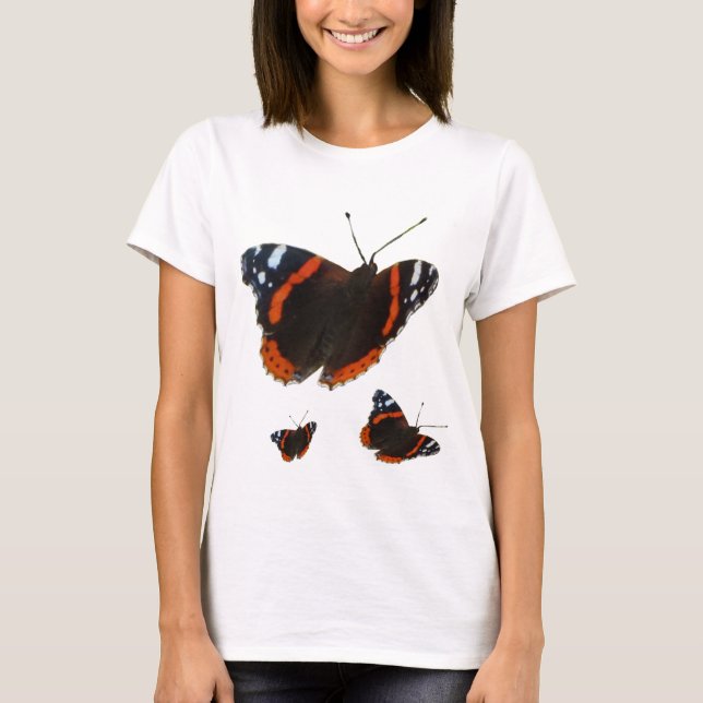T-Shirt Papillon Amiral Rouge (Devant)