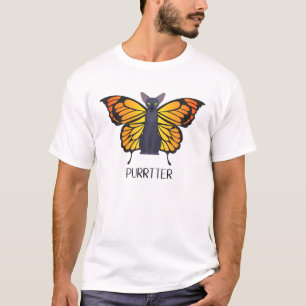 T-shirt Papillon Amoureux de les chats Beurre-chat Beurre