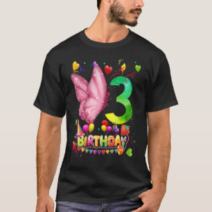 T-shirt Papillon Anniversaire 3 ans Enfants 3ème papillon 