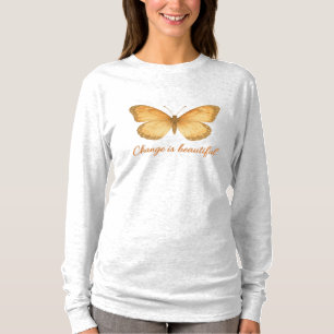 T-shirt Papillon Aquarelle Beau Changement Est Beau