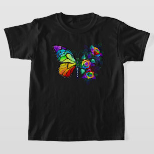 T-shirt Papillon arc-en-ciel