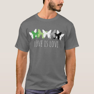T-shirt Papillon Aromantique Amour Est Amour