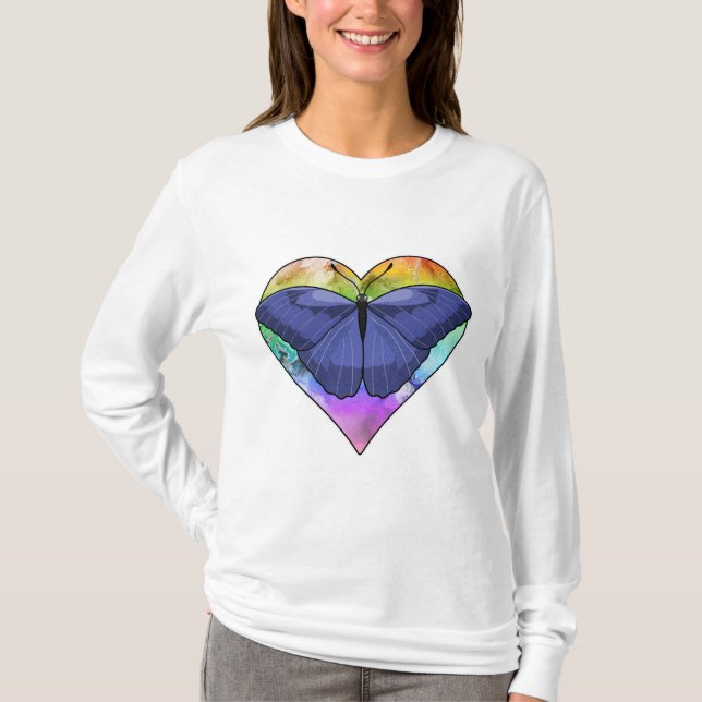 T-shirt Papillon au coeur (Devant)