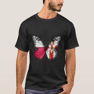 T-shirt Papillon au drapeau polonais irlandais