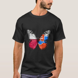 T-shirt Papillon au drapeau polonais slovaque