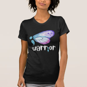 T-shirt Papillon au sémicolon - Sensibilisation à la préve