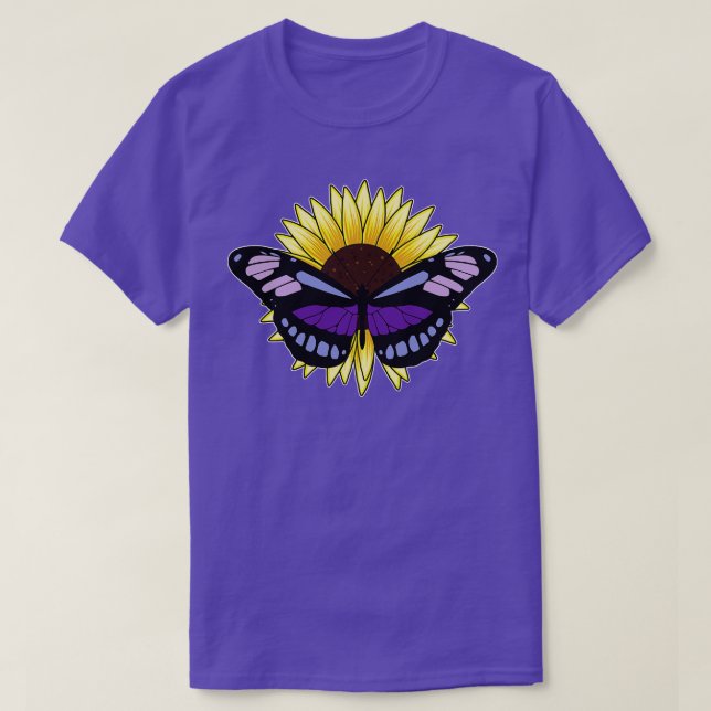 T-shirt Papillon au tournesol (Design devant)