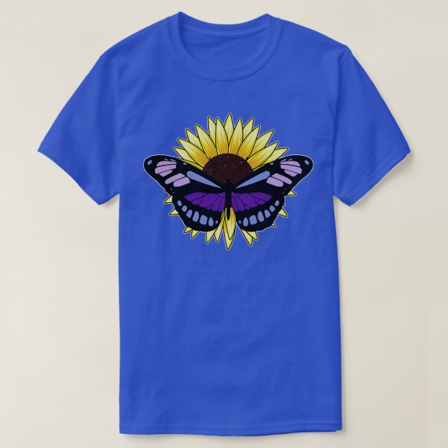 T-shirt Papillon au tournesol (Design devant)