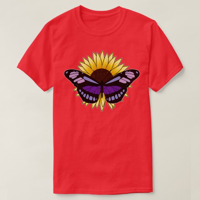 T-shirt Papillon au tournesol (Design devant)