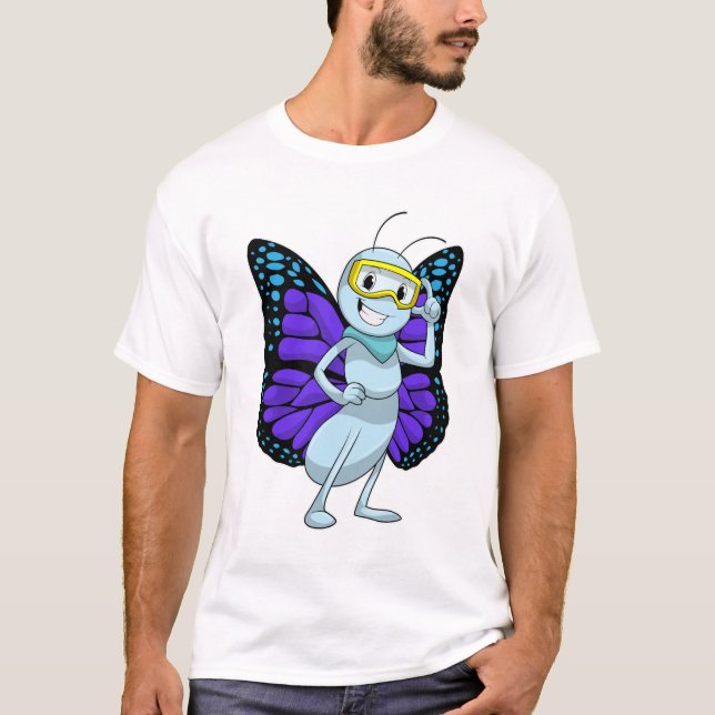 T-shirt Papillon aux lunettes (Devant)