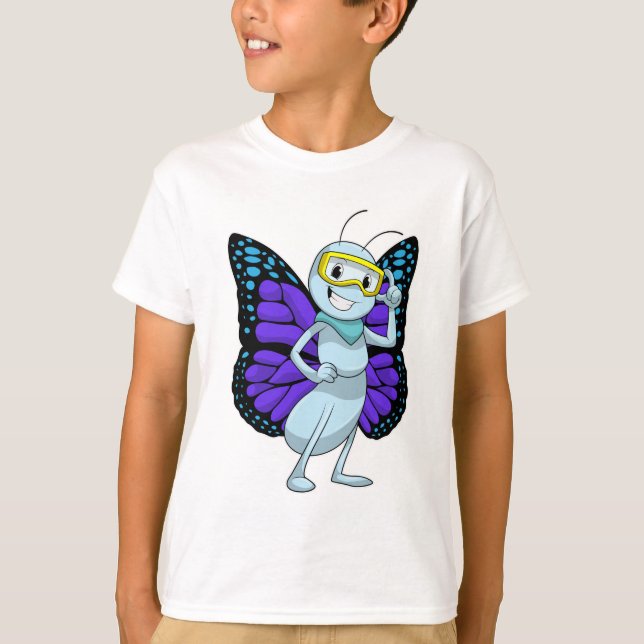 T-shirt Papillon aux lunettes (Devant)