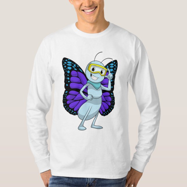 T-shirt Papillon aux lunettes (Devant)