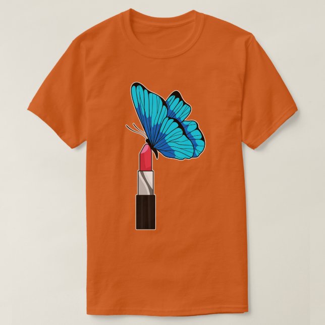 T-shirt Papillon avec bâton à lèvres (Design devant)