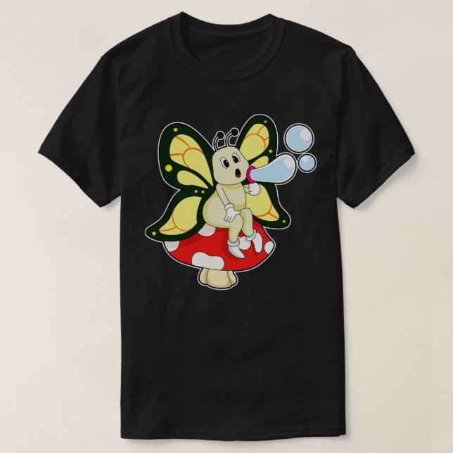 T-shirt Papillon avec bulles de savon (Design devant)