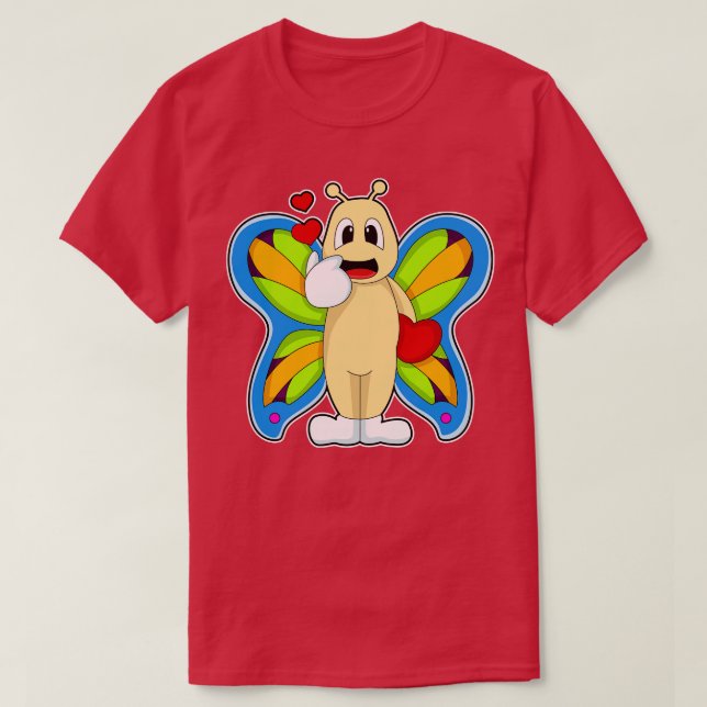 T-shirt Papillon avec Cœur 1 (Design devant)