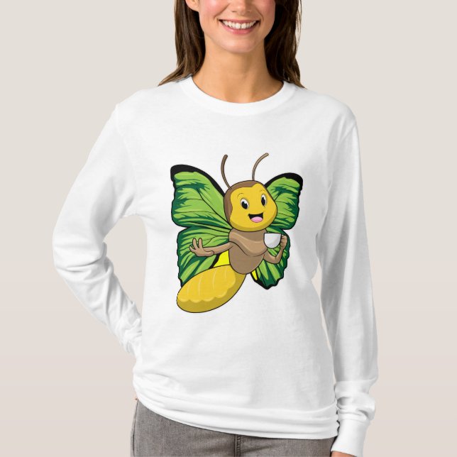 T-shirt Papillon avec la coupe de café (Devant)