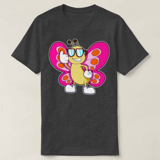 T-shirt Papillon avec lunettes de soleil (Design devant)