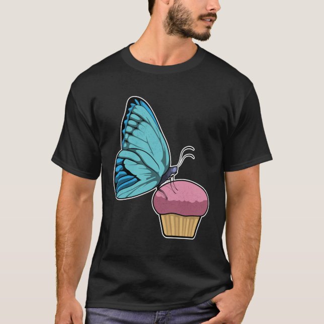 T-shirt Papillon avec muffin (Devant)