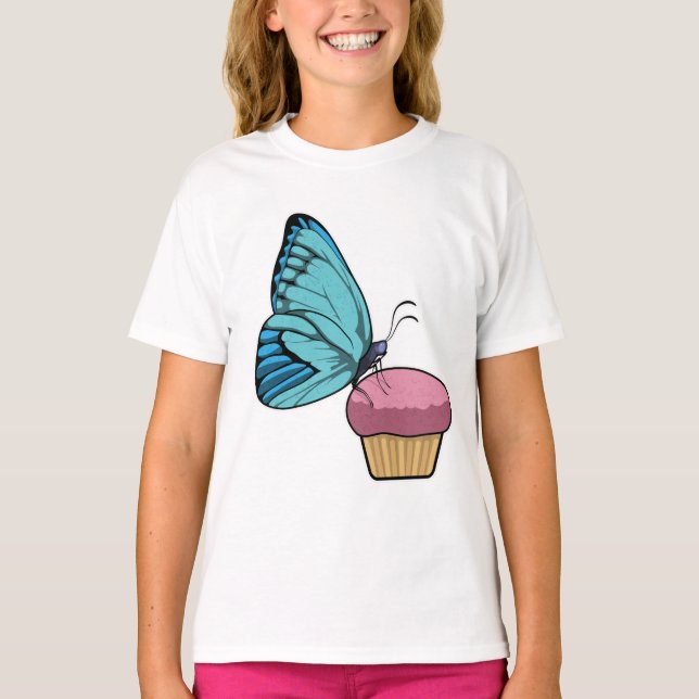 T-shirt Papillon avec muffin (Devant)