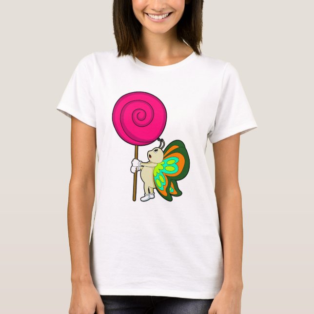 T-shirt Papillon avec sucette (Devant)