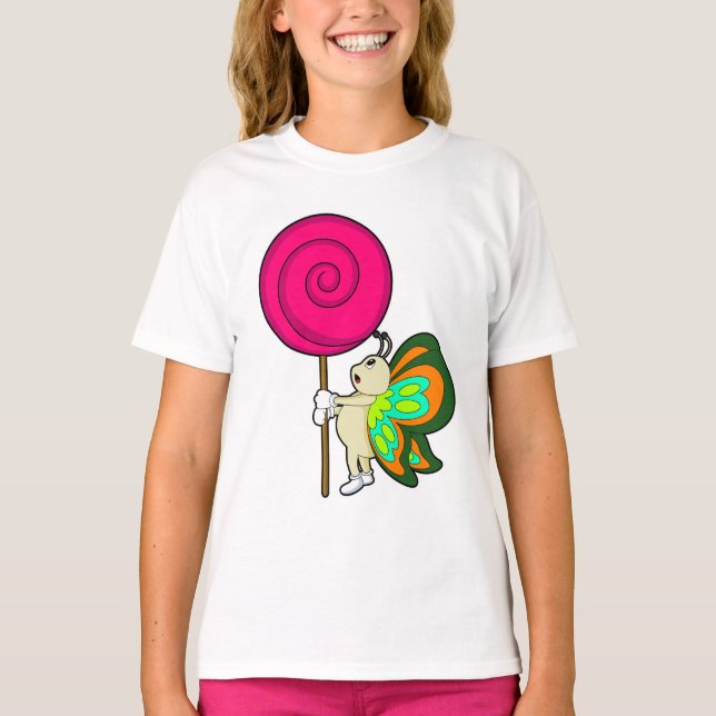 T-shirt Papillon avec sucette (Devant)