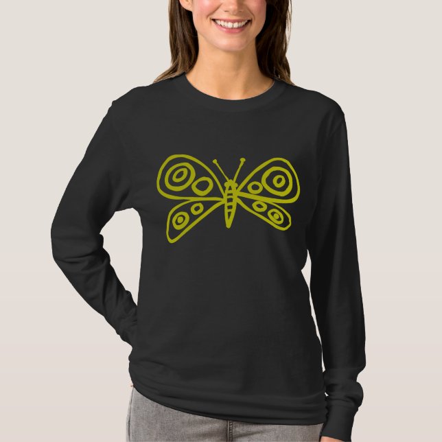 T-shirt Papillon - Banane jaune (Devant)