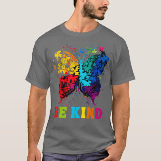 T-shirt Papillon Be Kind Sensibilisation sur l'autisme Moi