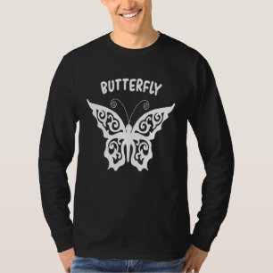 T-shirt Papillon blanc Schmetterling Illustrati