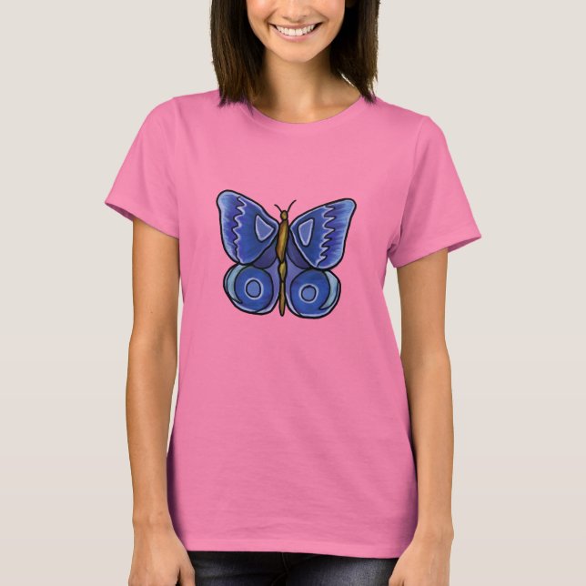 T-shirt Papillon bleu (Devant)