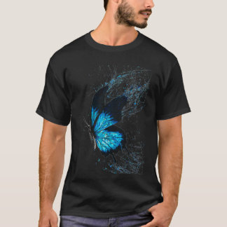 T-shirt Papillon bleu aquarelle