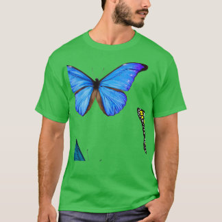 T-shirt Papillon bleu et jaune