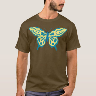T-shirt Papillon bleu et jaune 1