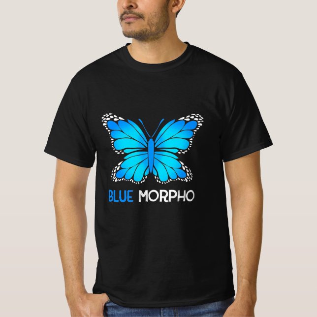 T-shirt Papillon bleu Morpho (Devant)