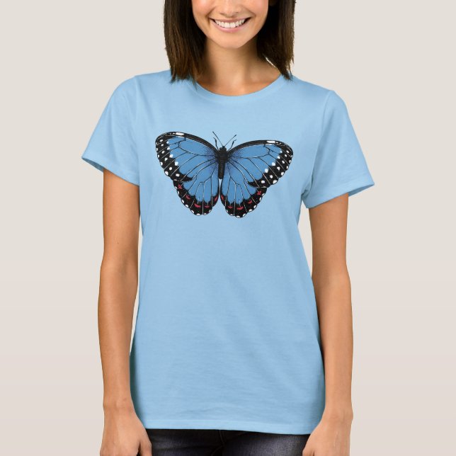 T-shirt Papillon bleu Morpho (Devant)