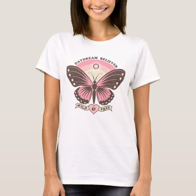 T-shirt Papillon Boho Style - Daydream - Wild & Free (Devant)