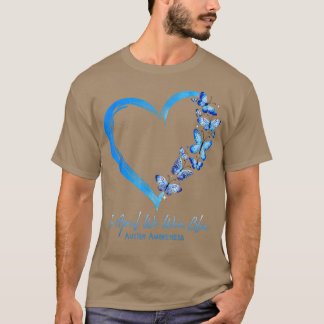 T-shirt Papillon cardiaque En Avril Nous Portons Autisme B