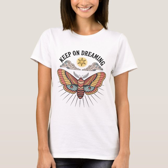 T-shirt Papillon Céleste Continue à Rêver (Devant)