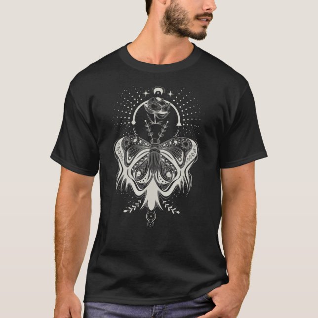 T-shirt Papillon céleste Moth Rose T (Devant)