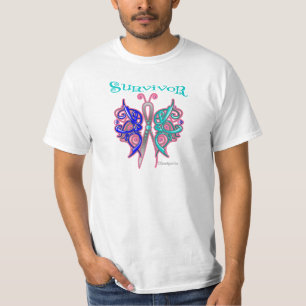T-shirt Papillon celtique de survivant - cancer de la