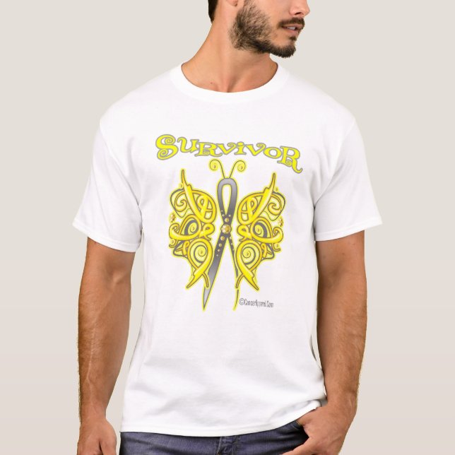 T-shirt Papillon celtique de survivant - sarcome (Devant)