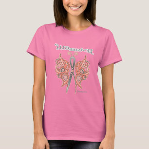 T-shirt Papillon celtique du guerrier du cancer de l'enddo