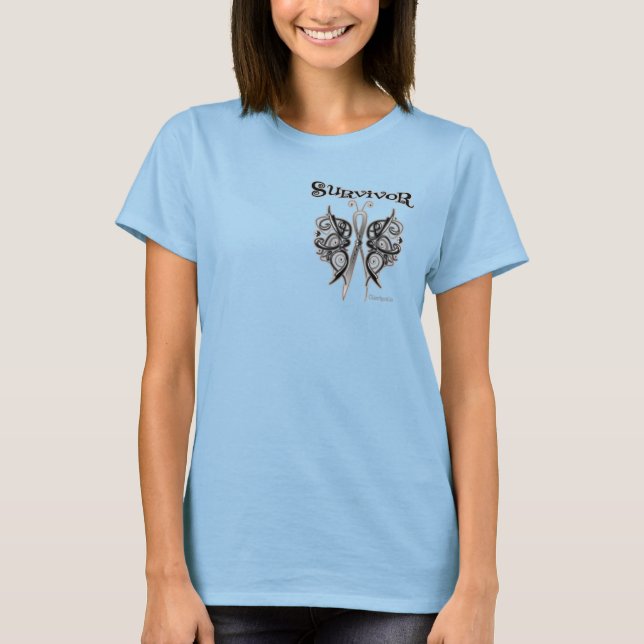 T-shirt Papillon celtique survivant - Melanoma (Devant)