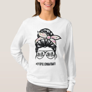 T-shirt papillon chien maman désordre pains lunettes papil