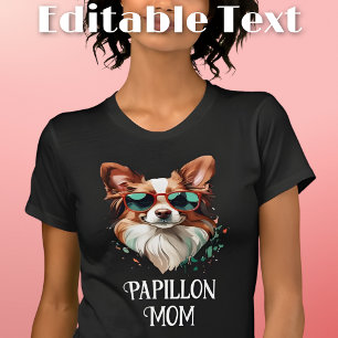 T-shirt Papillon Chien Maman Lunettes de soleil