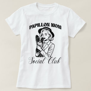 T-shirt Papillon Chien Maman Social Club Line Art for Wome
