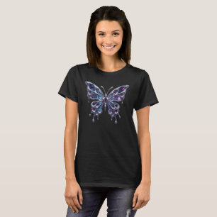 T-shirt Papillon chrome dégoulinant Cyberpunk métallisé