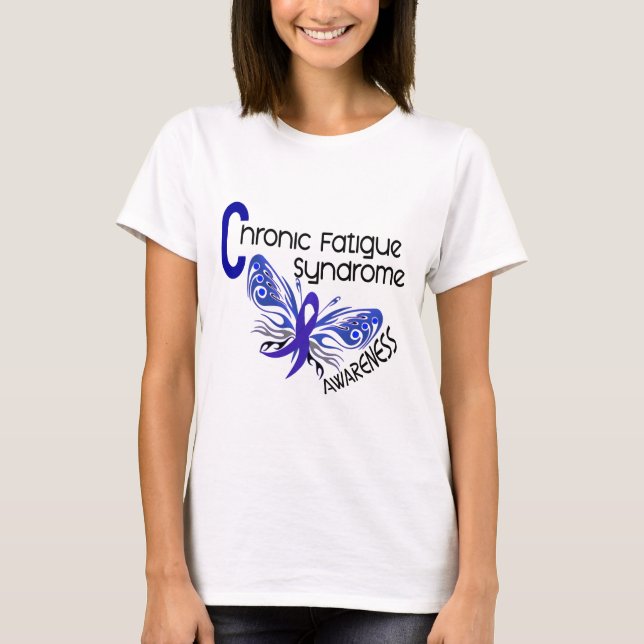 T-shirt Papillon chronique de tatouage de syndrome de (Devant)